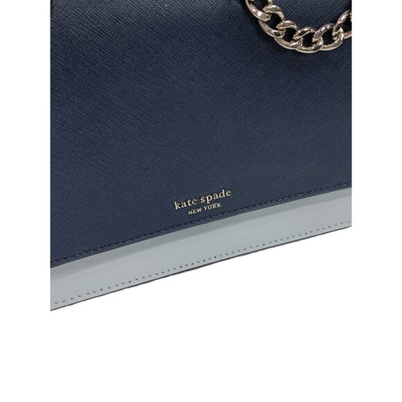 Kate Spade Cameron Converitble Crossbody Navy Blue Gray Saffiano Leather - Picture 4 of 11